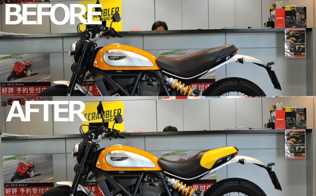 SCRAMBLER(ｽｸﾗﾝﾌﾞﾗｰ)足つき&取り回し改良カスタム シート編